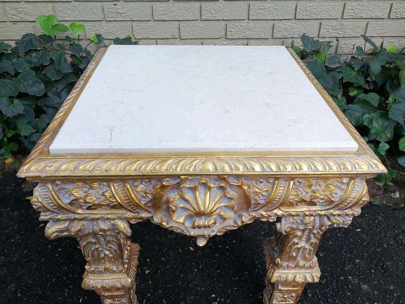 A French Style Ornately Carved Side Table