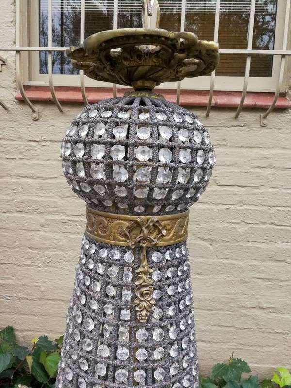 A French Empire Style Brass Gilt Chandelier