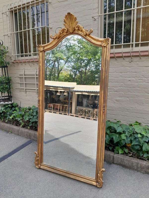 A French Style Ornately Carved And Gilded Bevelled Mirror 5