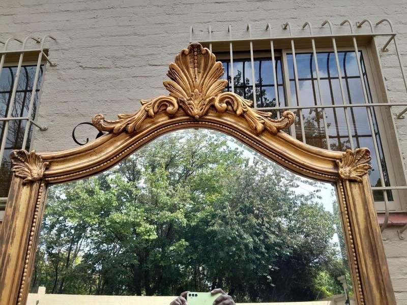 A French Style Ornately Carved And Gilded Bevelled Mirror 5