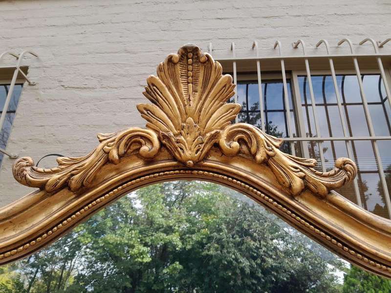 A French Style Ornately Carved And Gilded Bevelled Mirror 5