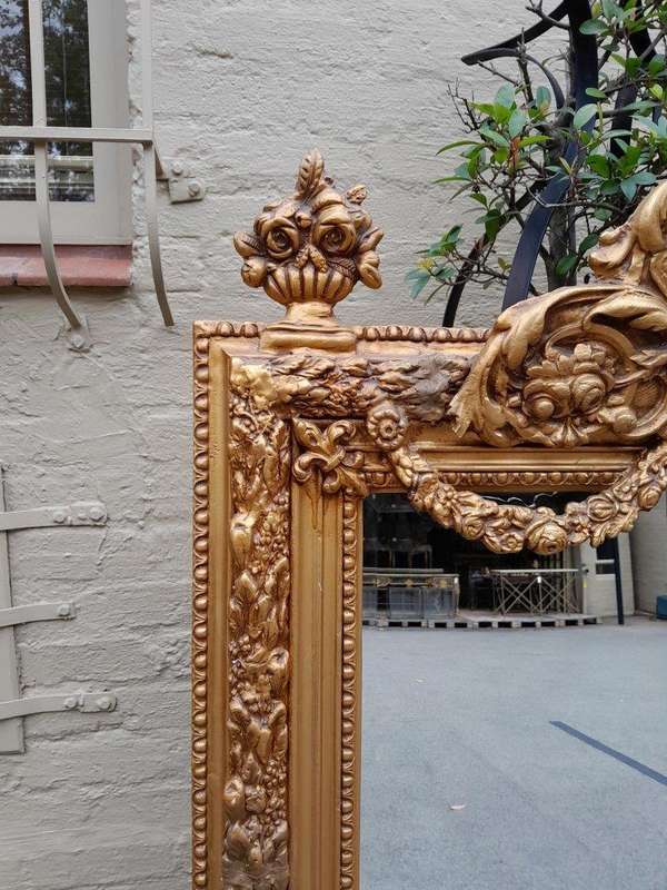 A French Style Ornately Carved And Gilded Bevelled Mirror 2