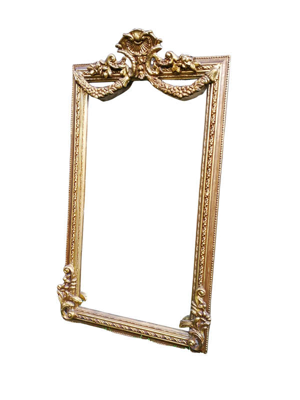 A French Style Ornately Carved and Gilded Bevelled Mirror