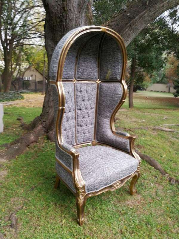 A French Style Gilded Dome/Canopy Chair (modelled on the famous Louis XV Chair)