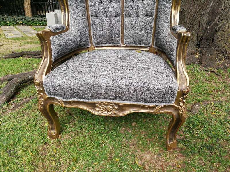 A French Style Gilded Dome/Canopy Chair (modelled on the famous Louis XV Chair)