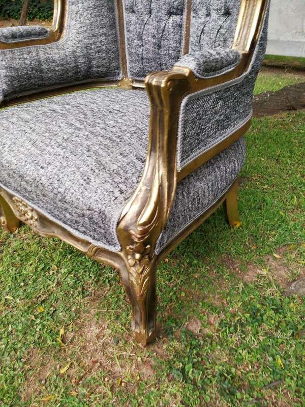 A French Style Gilded Dome/Canopy Chair (modelled on the famous Louis XV Chair)