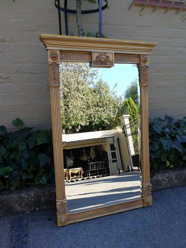 A 20th Century French Empire-Style Bevelled And Gilt Mirror