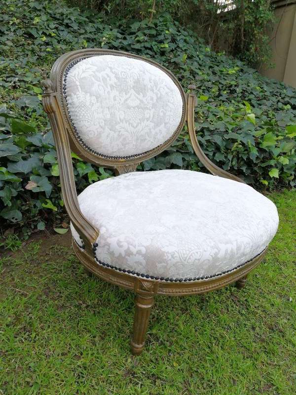 A Rare Pair of 18th Century French Gilt-wood Chairs