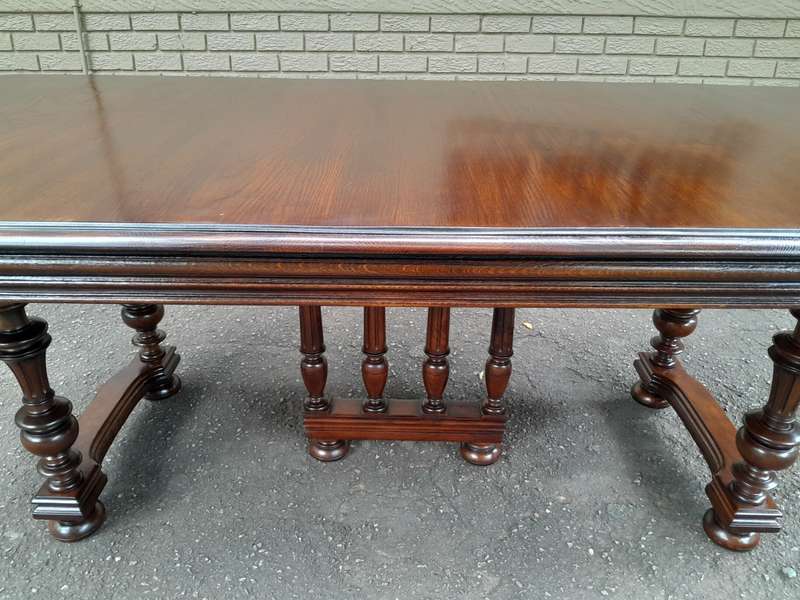 A 19th Century French Oak Henry lll Style Dining Table