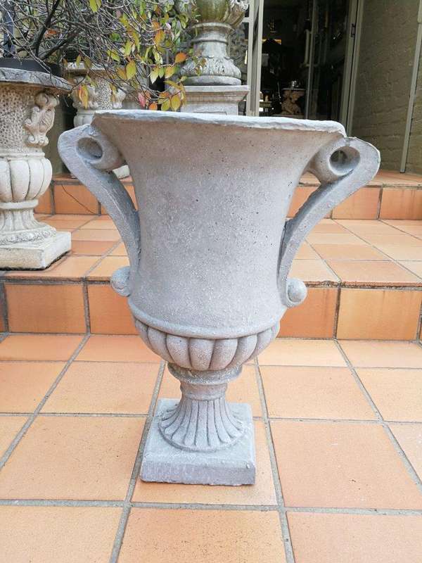 Pair Of Concrete Pots With Handles