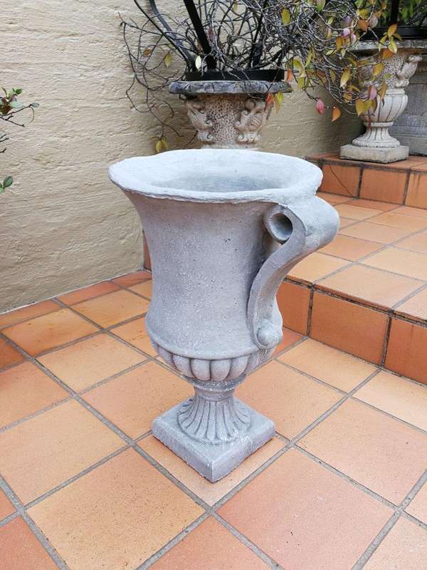 Pair Of Concrete Pots With Handles