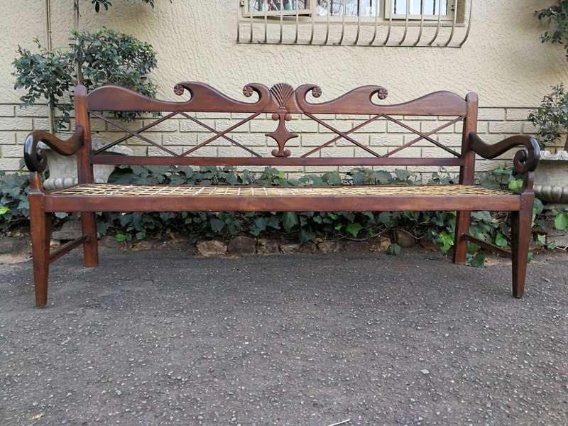 A Late 19th Century Cape Regency Stinkwood Rusbank/Riempie, Siegruhn Nd