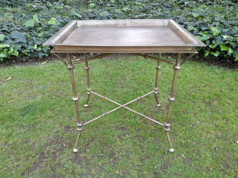 A Pair Of Custom-Made Wrought Iron Side Tables  