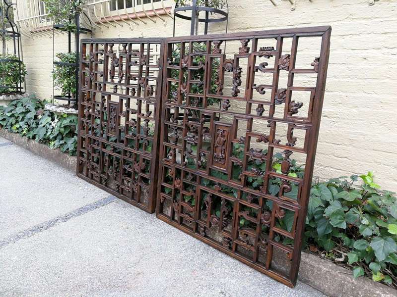 A 19th Century Pair Of Chinese Qing Dynasty Wall Panels