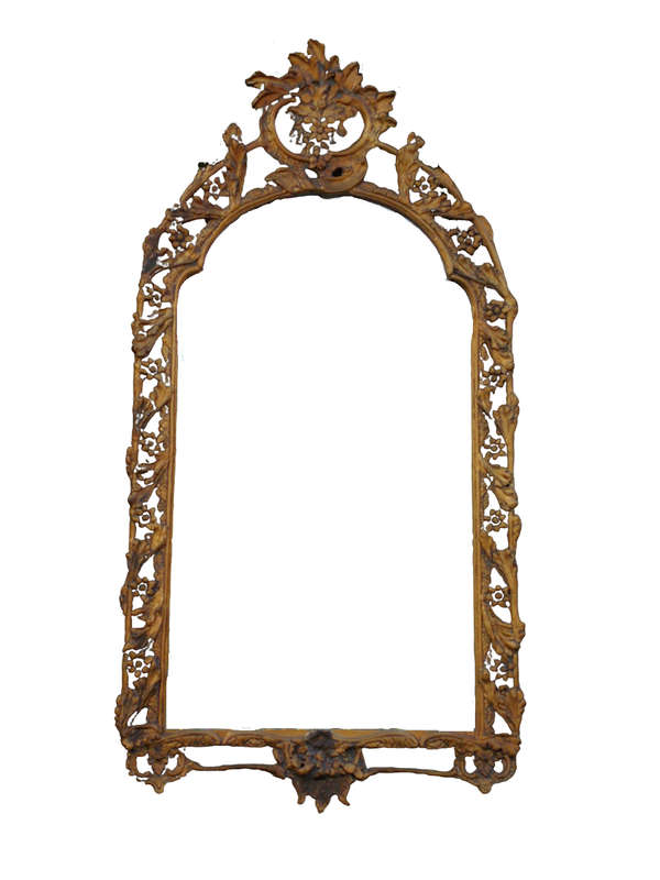 A 19th Century-Style Gilt-Painted Wooden And Bevelled Mirror