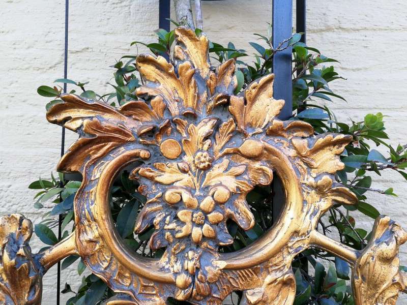 A 19th Century-Style Gilt-Painted Wooden And Bevelled Mirror