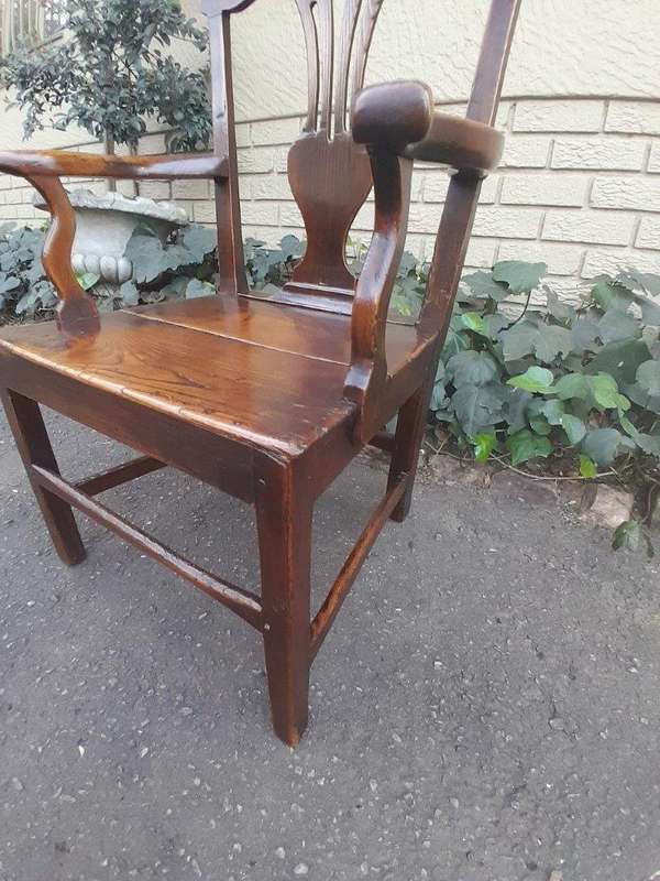 A Late 18th Century Circa 1880s Yew Wood Armchair