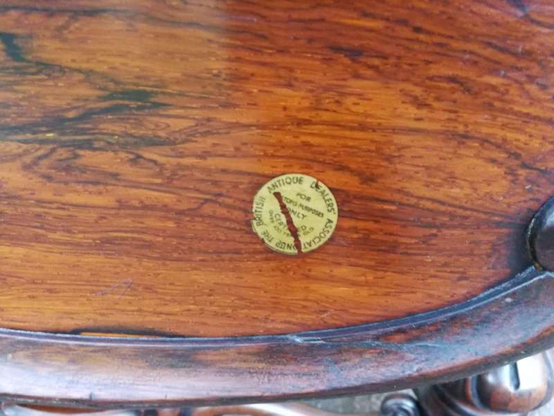 A 19th Century Circa 1860 Victorian Rosewood Carved Library Table With BADA Stamp (British Antiqu...