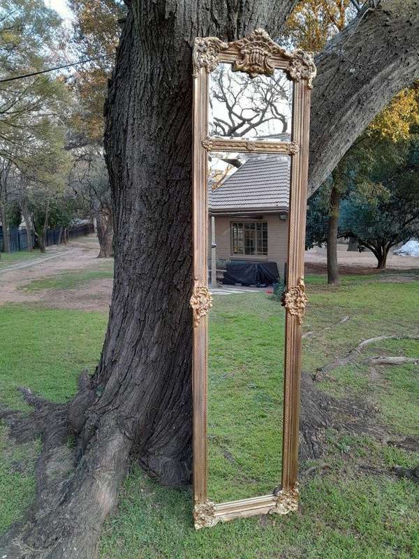 An Ornate Carved Rococo French Style Bevelled Mirror