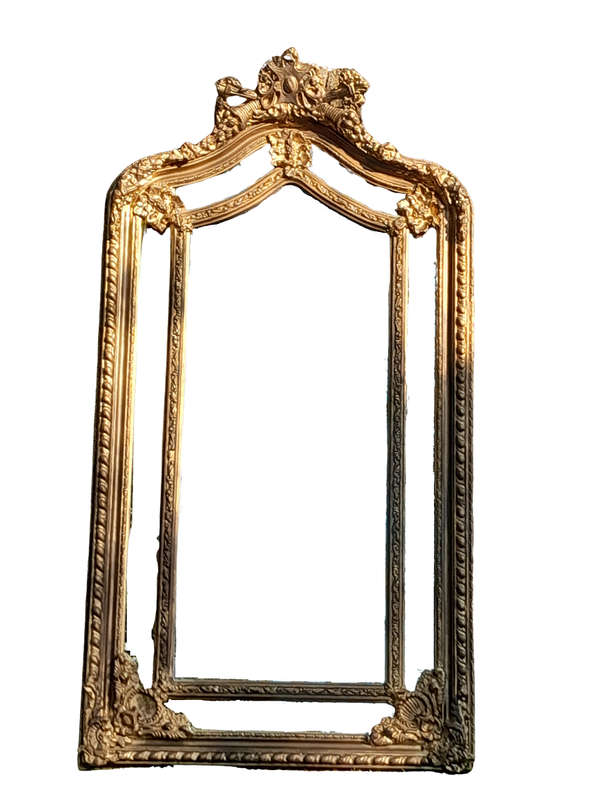 An Ornate Carved Rococo French Style Bevelled Mirror