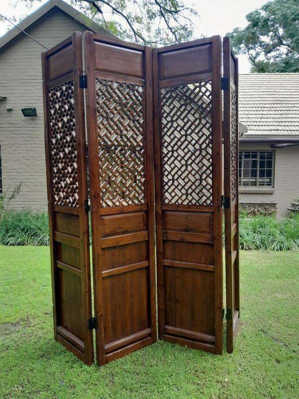 A First Half 20th Century Set Of 4 Single Chinese Elmwood Screen Panels