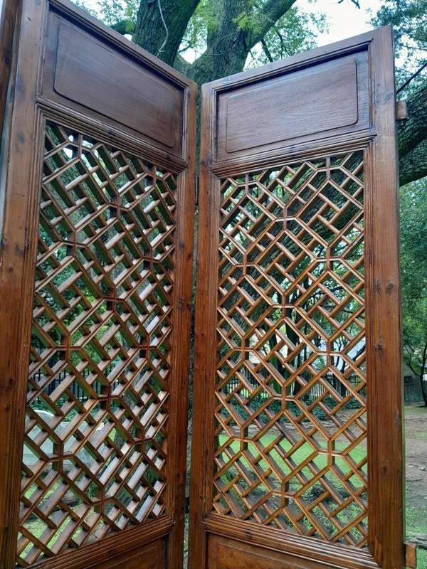A First Half 20th Century Set Of 4 Single Chinese Elmwood Screen Panels