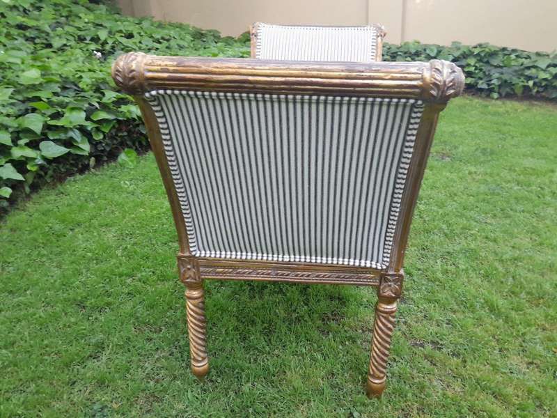 A French Style Carved Gilt-wood Window Bench