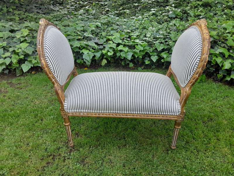 A French Style Carved Window Bench