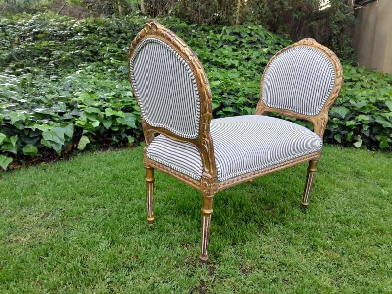 A French Style Carved Window Bench