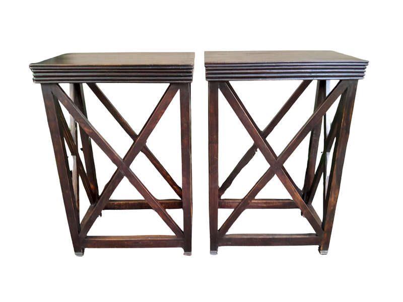 A 20th Century Pair of Teak Stands