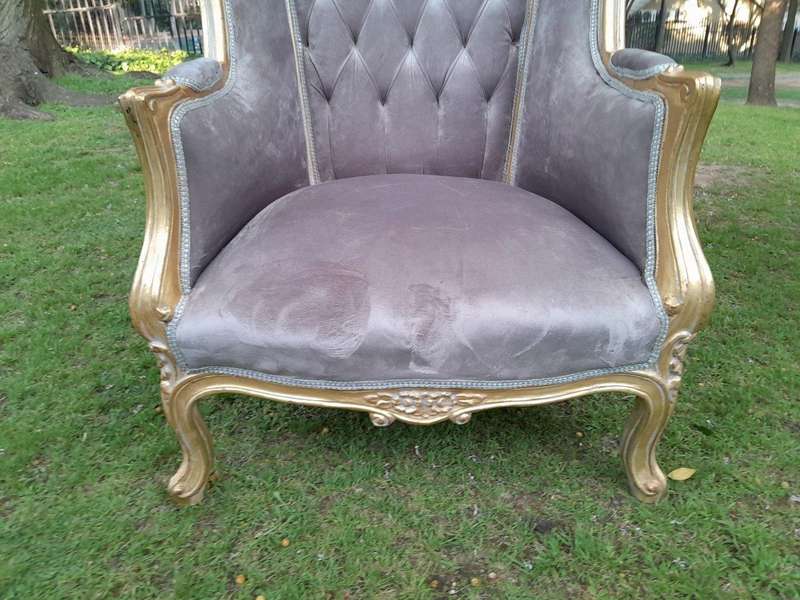 A Pair of French Style Carved and Gilded Wooden Dome / Canopy Chairs (Dome Modelled on The Famous...