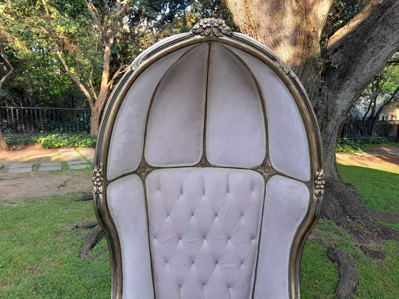 A Pair of French Style Carved and Gilded Wooden Dome / Canopy Chairs (Dome Modelled on The Famous...