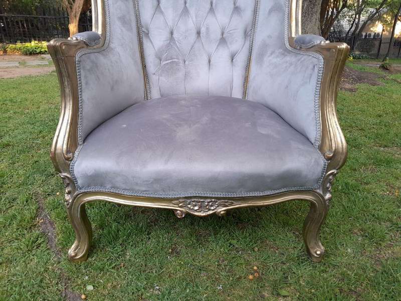 A Pair of French Style Carved and Gilded Wooden Dome / Canopy Chairs (Dome Modelled on The Famous...