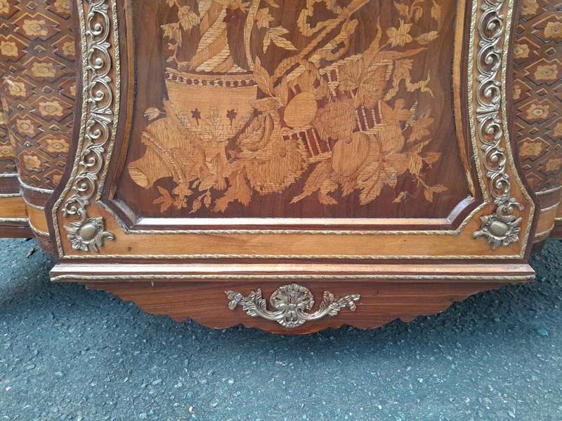 A French Louis XVI Style Server with Marble Top & Brass Ormolu Mounts