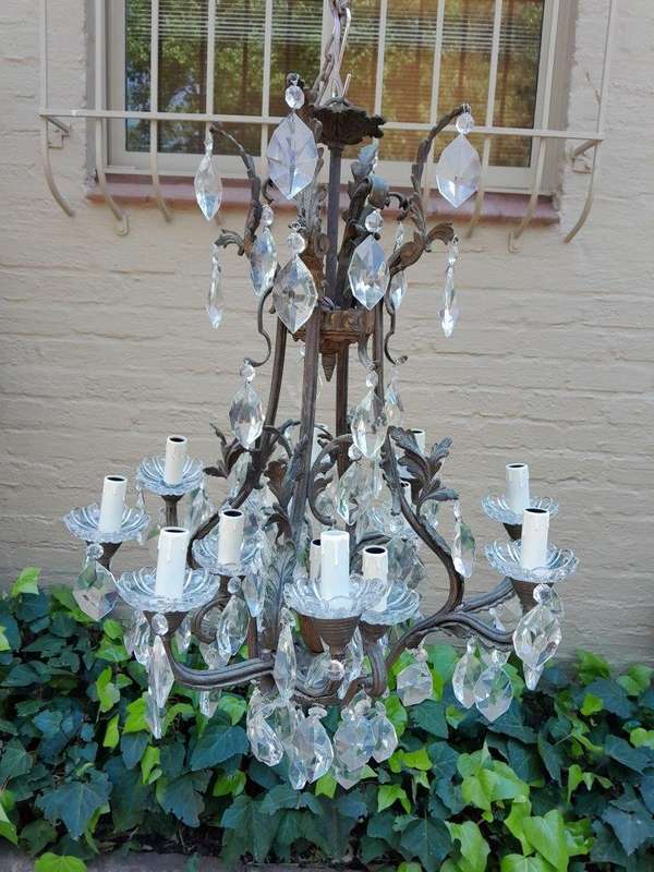 A 20th Century French Style Crystal Chandelier