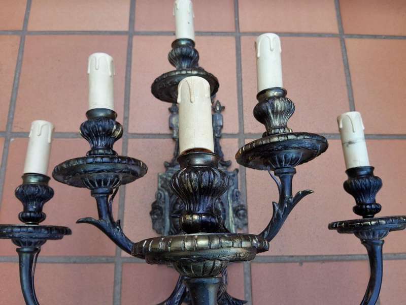 A Pair of Electrified 20TH Century French Style Gallery Wall Sconces