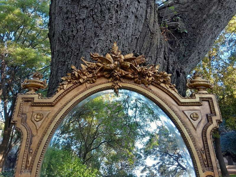 A French Rococo Style Ornately Carved and Gilded Bevelled Mirror