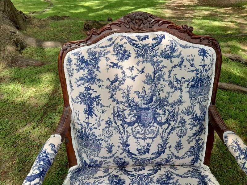 A 20th Century French Style Carved And Hand-Gilded Arm Chair With Foot-Rest