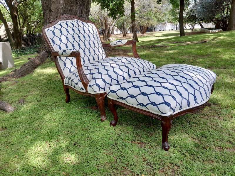 A 20th Century French Style Carved And Hand-Gilded Arm Chair With Foot-Rest