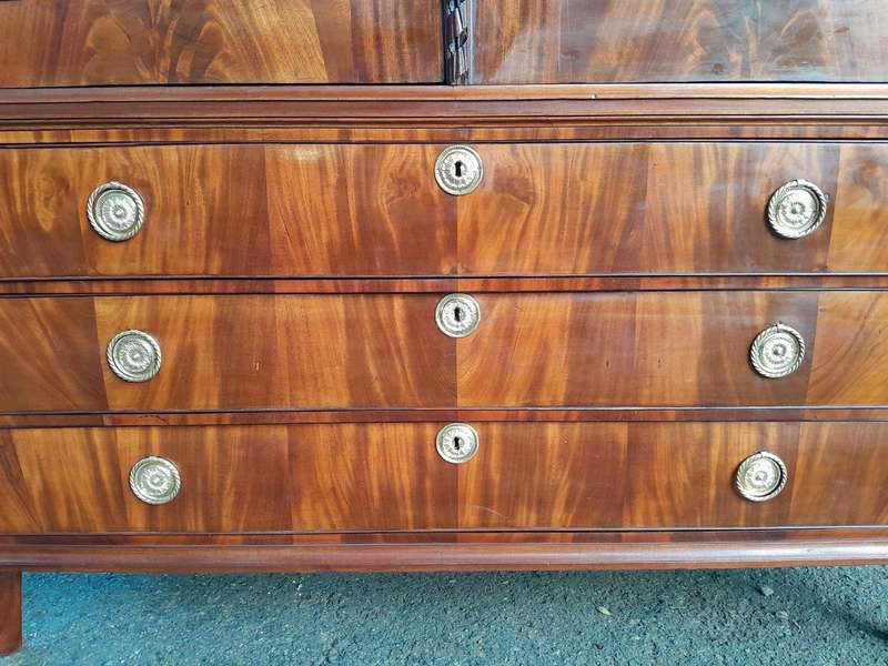 A Late 18th Century / Circa 1780 Dutch Mahogany Neoclassical Mahogany Cabinet /  Armoire With Loc...