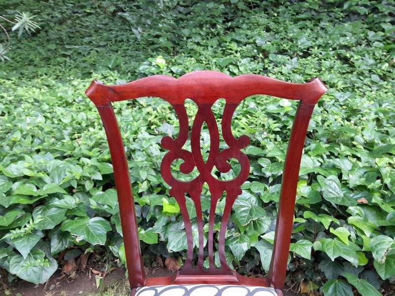 A 20th Century Set Of Six Mahogany Chippendale Style Chairs Including A Pair Of Armchairs/Carvers