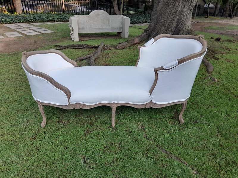A 20th Century French Bergere Duchess Louis XV  Style Chaise Lounge