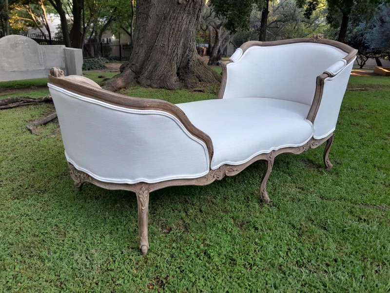 A 20th Century French Bergere Duchess Louis XV  Style Chaise Lounge