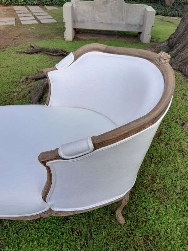 A 20th Century French Bergere Duchess Louis XV  Style Chaise Lounge
