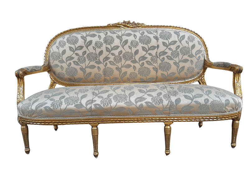 A French Louis XVI Style Carved Wooden Settee