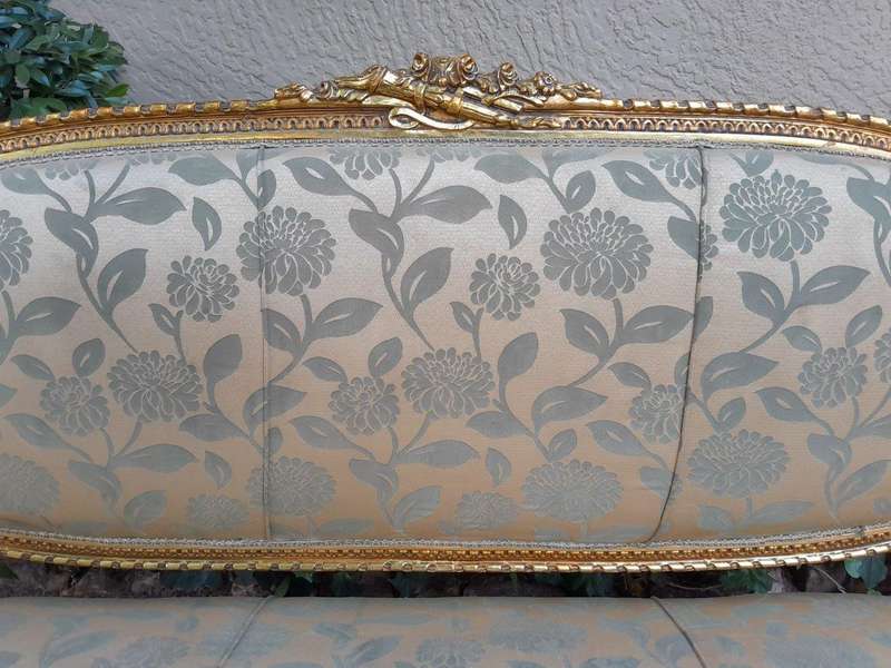 A French Louis XVI Style Carved Wooden Settee