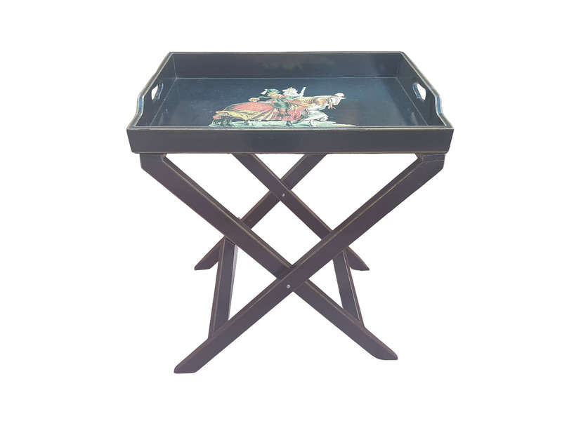 A 20th Century Ebonized English Butlers Tray