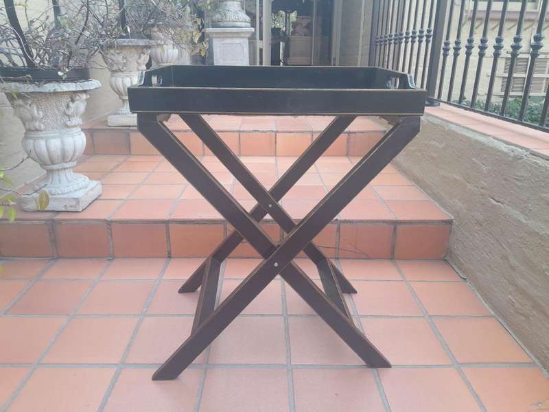 A 20th Century Ebonized English Butlers Tray