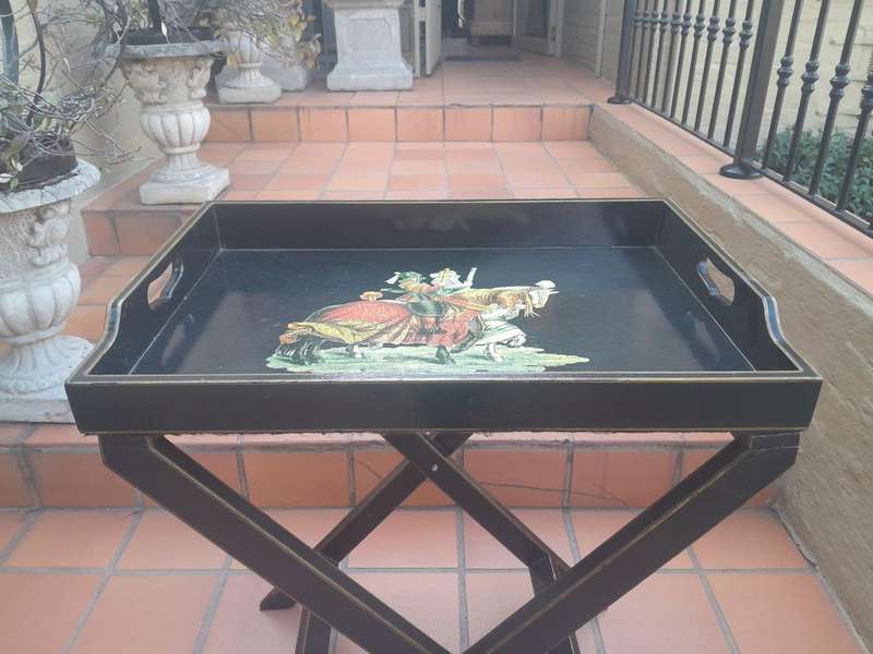 A 20th Century Ebonized English Butlers Tray