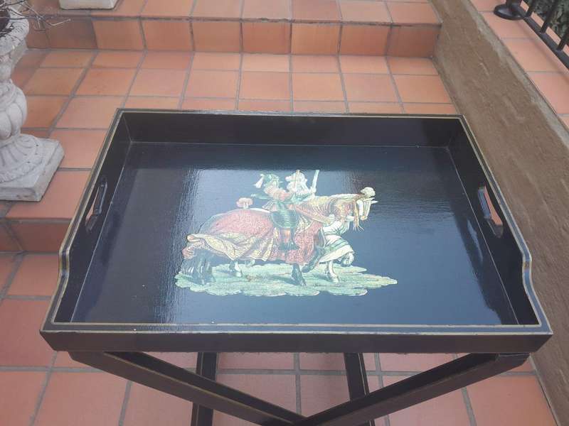 A 20th Century Ebonized English Butlers Tray